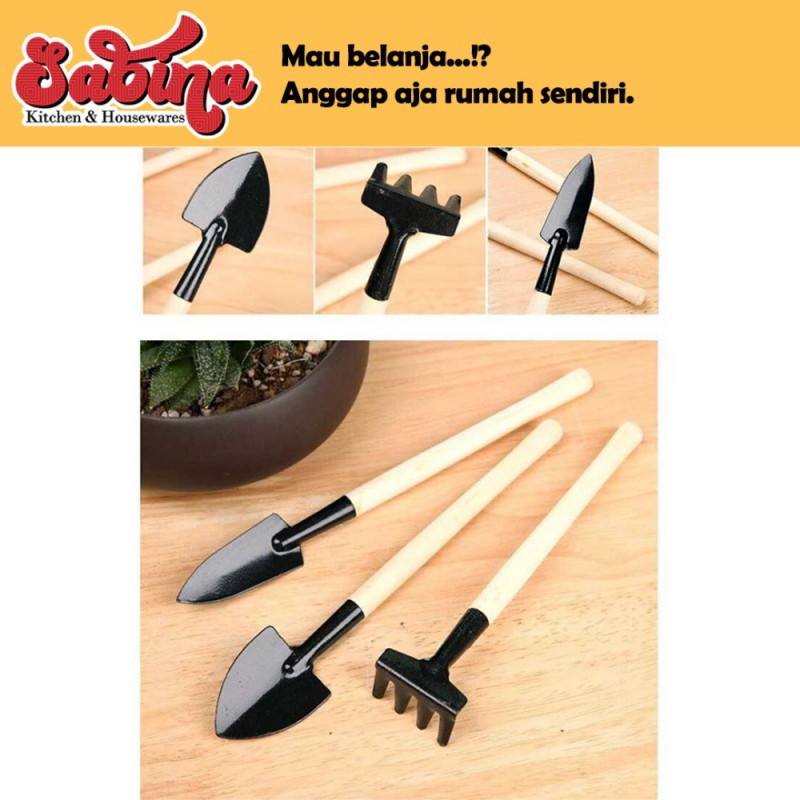 Sekop Garpu Taman Tanaman Hias Mini 3Pcs Gardening Tools