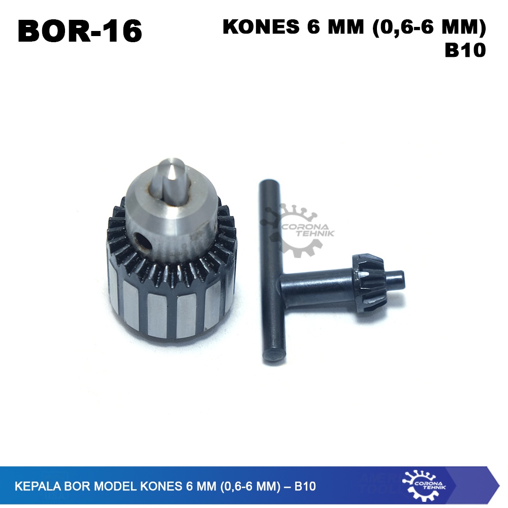 Kepala Bor Model KONES 6 mm (0,6-6 mm) – B10