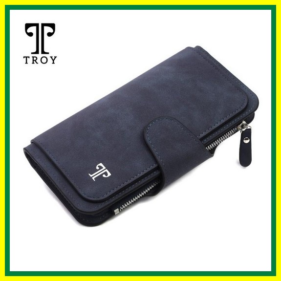 Dompet Kulit Pria Tipis Mini Slim Wallet (Kulit Sapi Asli) Dompet Pria Wanita Troy Maulo Bahan Kuli