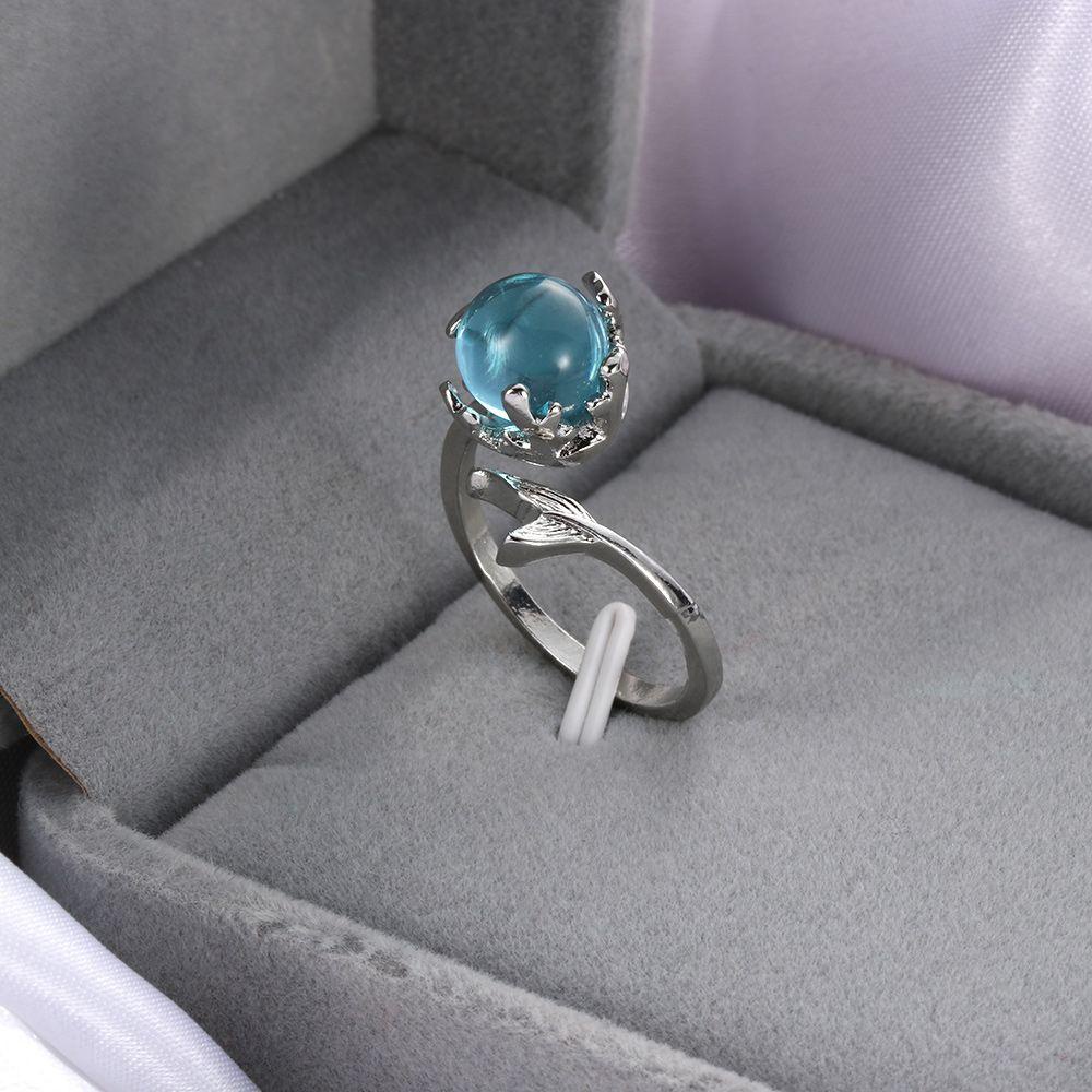 Lily Mermaid Gelembung Cincin Fashion Gadis Hadiah Perhiasan Ukuran Yang Dapat Disesuaikan