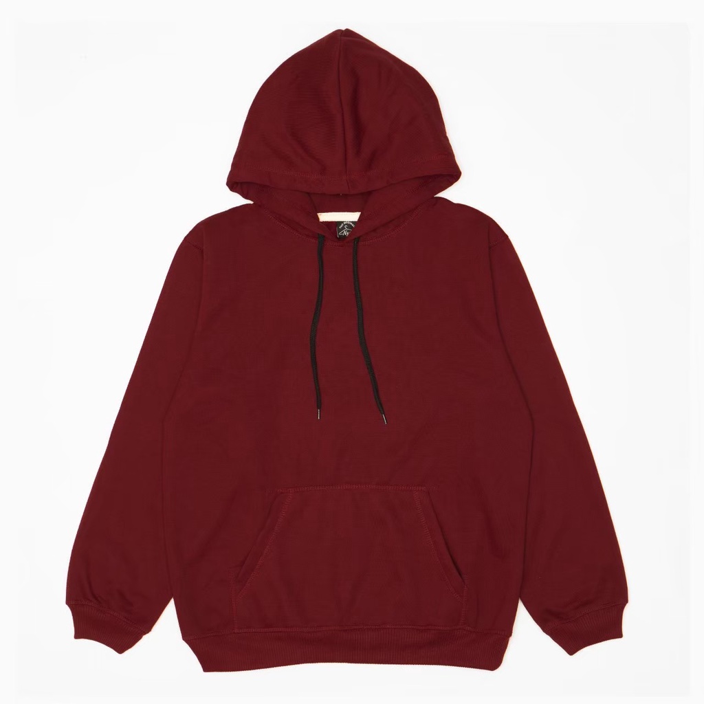 Hoodie Jumper Originals Premium Fleece Logo Pria Wanita - Maroon