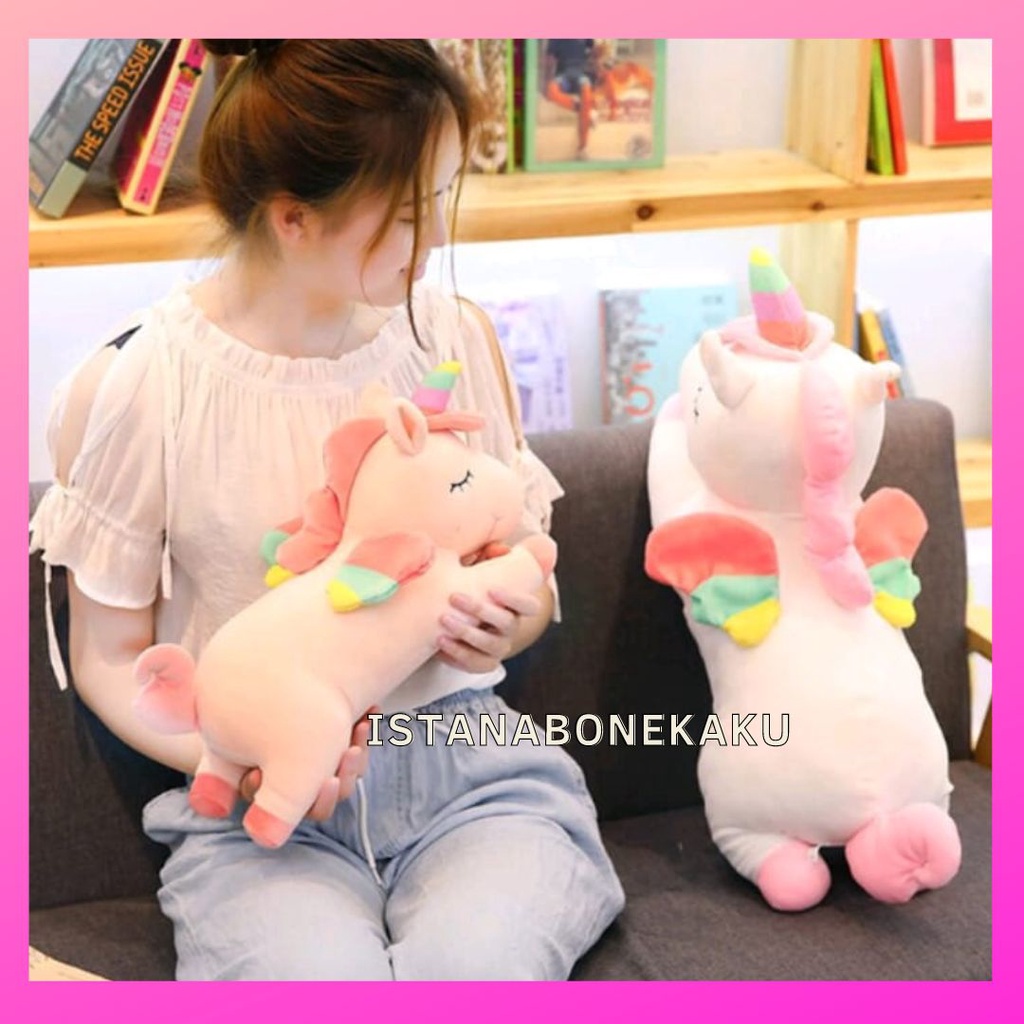 Boneka Kuda Pony Sayap Unicorn Lying Little Pony XL Panjang 60 CM Halus Lembut