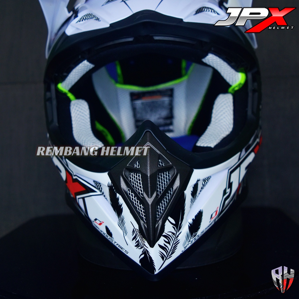 HELM JPX CROSS_FOX1 X13 - PEARL WHITE GLOSS PAKET GANTENG GOOGLE SNAIL HELM JPX KLX ORIGINAL HELMET MOTO TRAIL SUPERMOTO HELM FULL FACE MOTO CROSS TERBAIK TERMURAH-2
