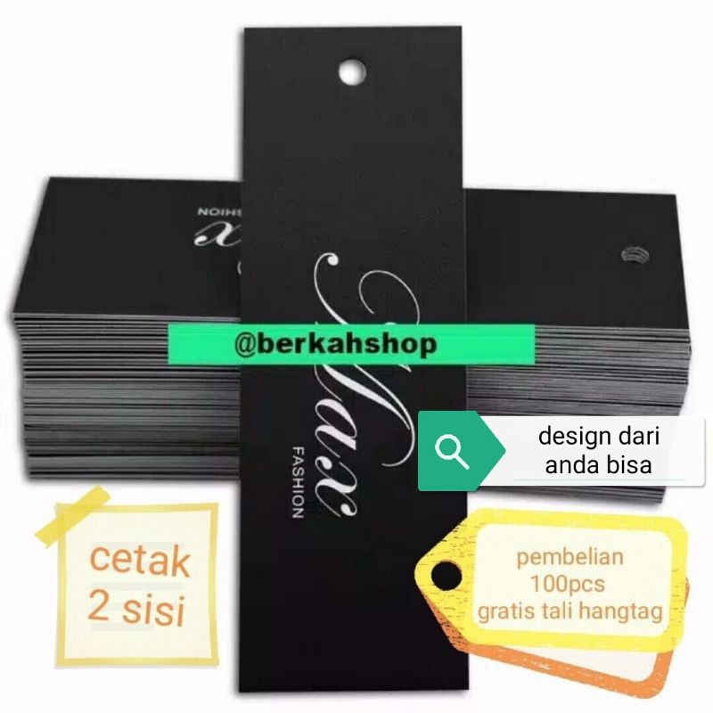

Termurah Terlaris Cetak Hang tag / label tag/ Price tag Merek custom Murah BISA COD (isi 50pcs)