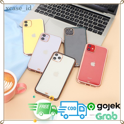 SHOCK BUMPER WITH LIST GOLD SOFTCASE -(2) for iPhone 6 7 8 6+ 7+ 8+ SE X XS XR 11 12 MINI PRO MAX