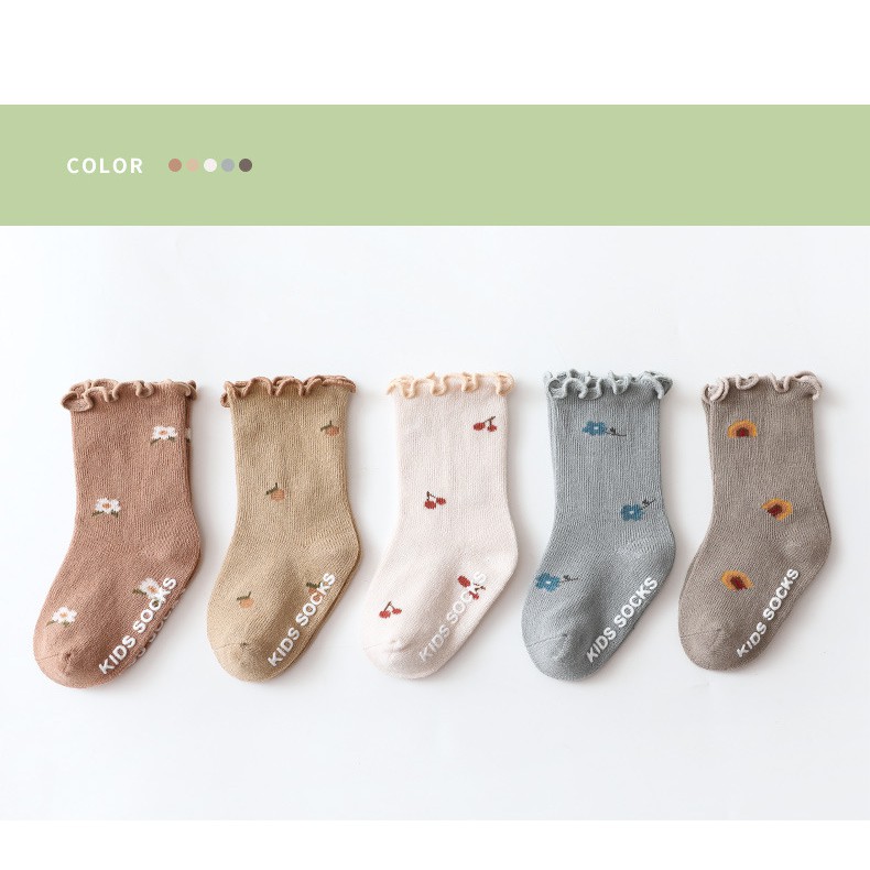 (Pimenova) Kaos kaki ANTI SLIP Anak Bayi Panjang Motif Lucu Kaus Kaki Fashion Korea Socks Import