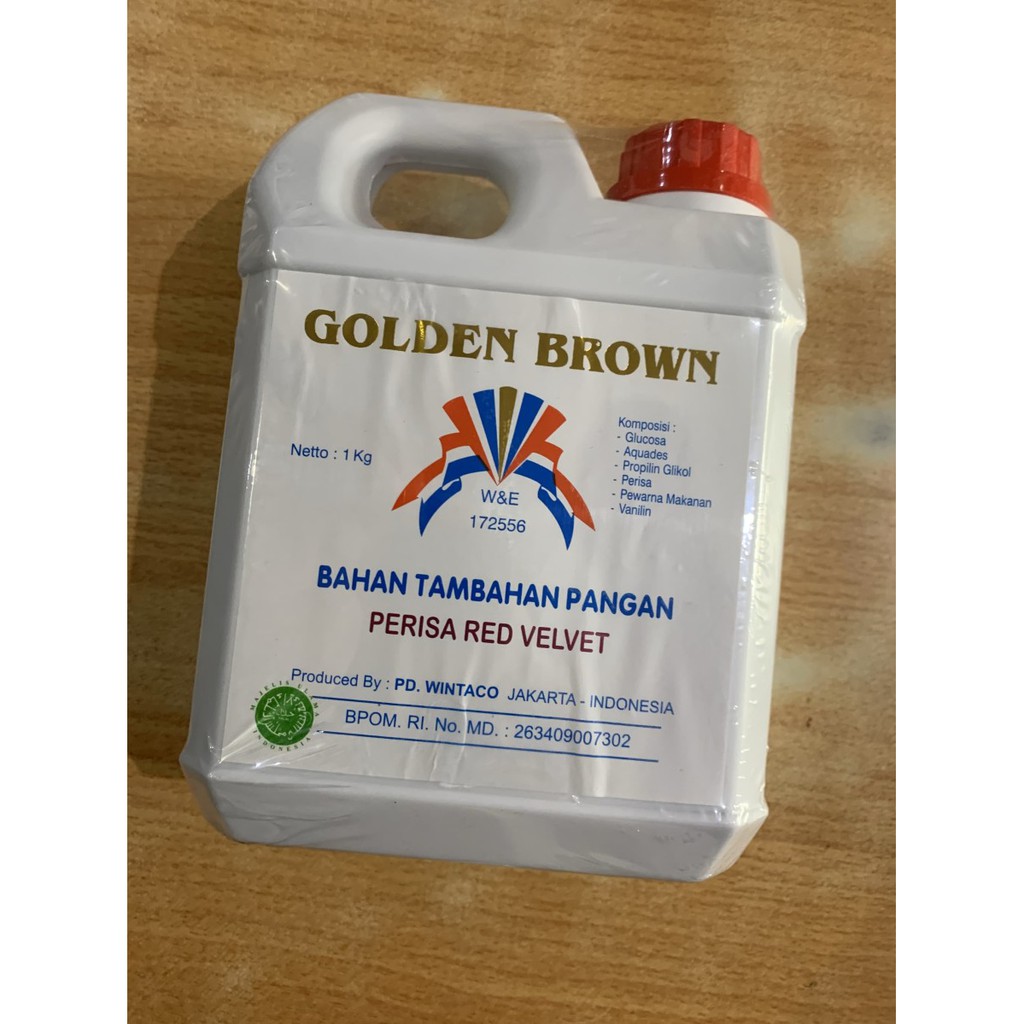 

Golden brown Red Velvet pasta 1 kg botol perisa paste pasta