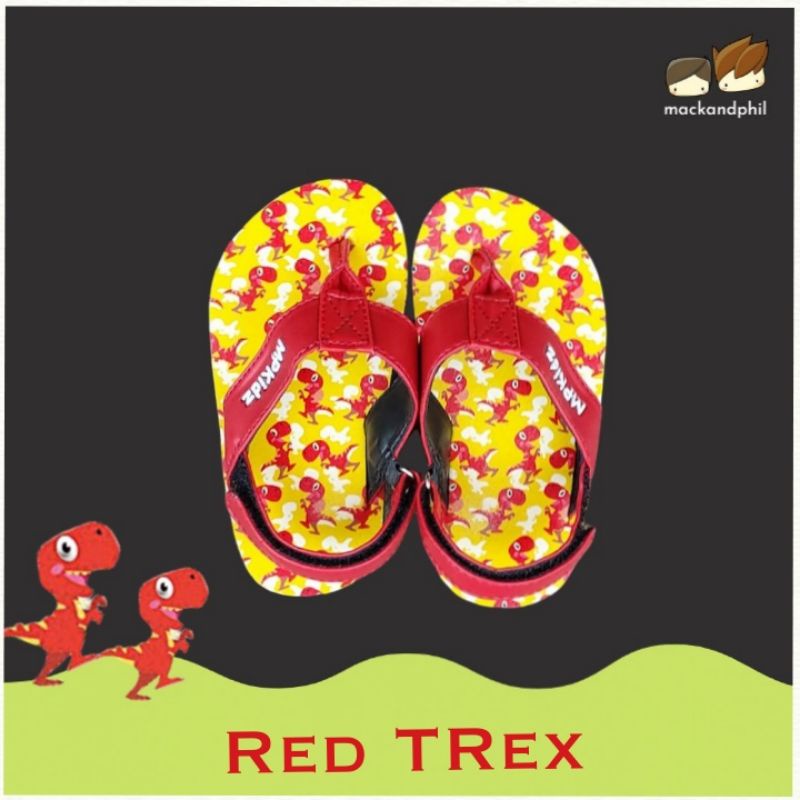 Mack And Phil - MPKidz Sandal Anak-RED T REX