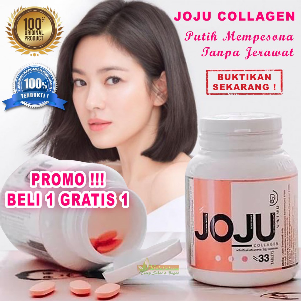 Joju Collagen Original Suplemen Pemutih Kulit Asli Import Minuman Menghilangkan Jerawat Memutihkan Indonesia