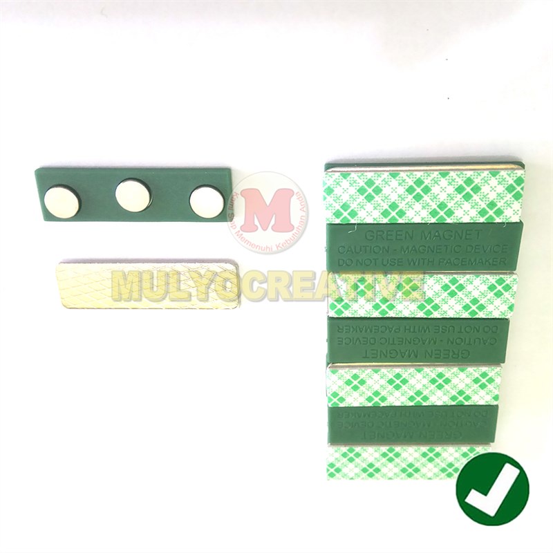 

Green Magnetic Nametag Mata 3 - Magnet Name Tag - Magnet Hijau Papan Nama Dada