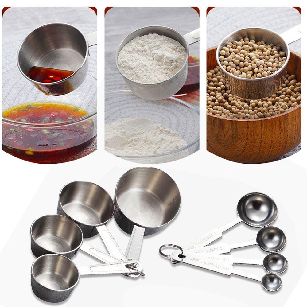 Top 4pcs/Set Sendok Takar Baking Tools Utensil Set Stainless Steel Gadget Dapur Gelas Ukur