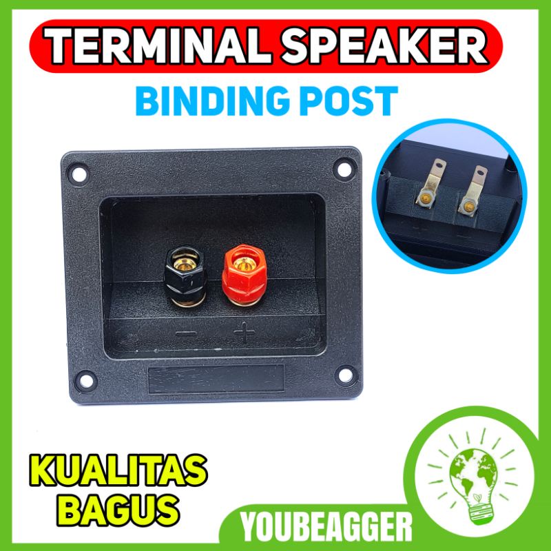 Terminal speaker Binding post Segi empat