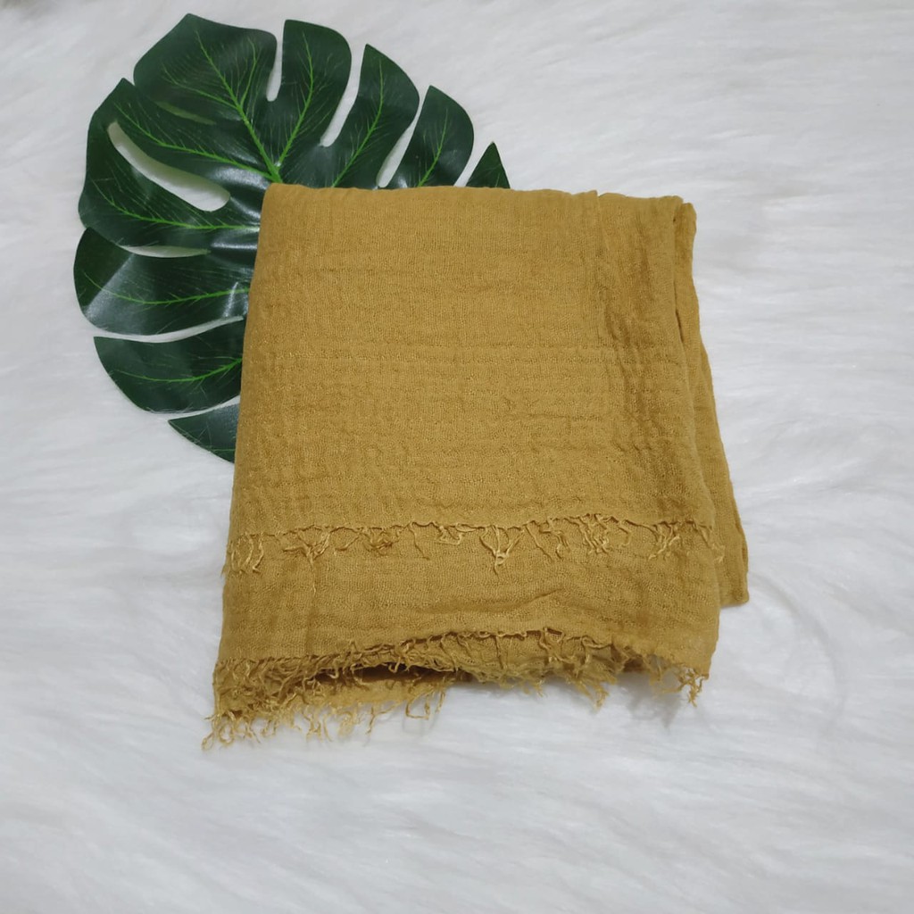 Termurah Pashmina Crinkle Azara / Pashmina Crinkle / Crinkle Azara-kunyit