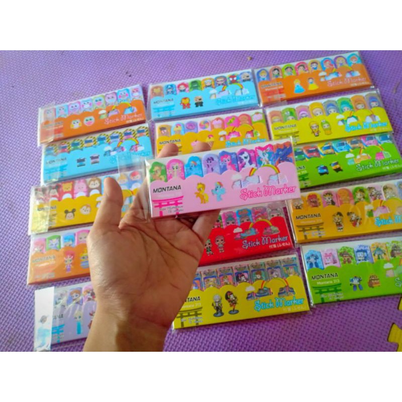 

(25gr)1pak pembatas buku sticky notes kertas isi 8 gambar