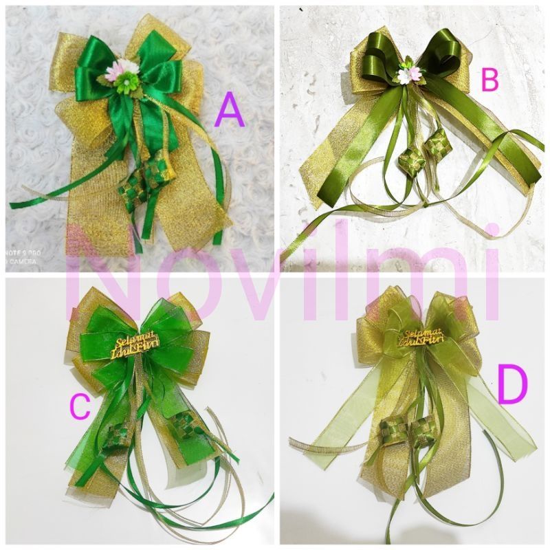 

pita jadi /pita lebaran / hiasan pita hampers ketupat