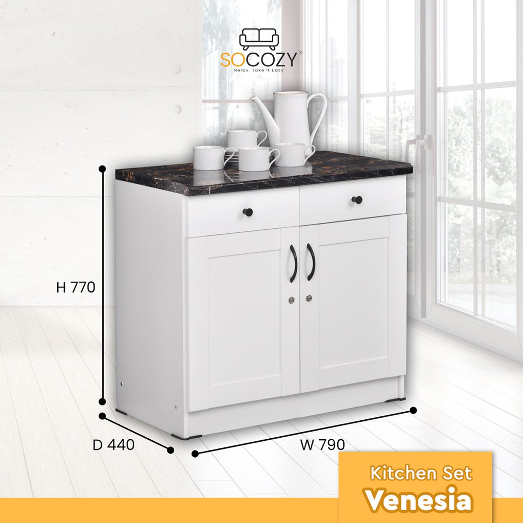 Socozy - Venesia Kitchen set kitchen cabinet kayu olahan berkualitas murah ekonomis