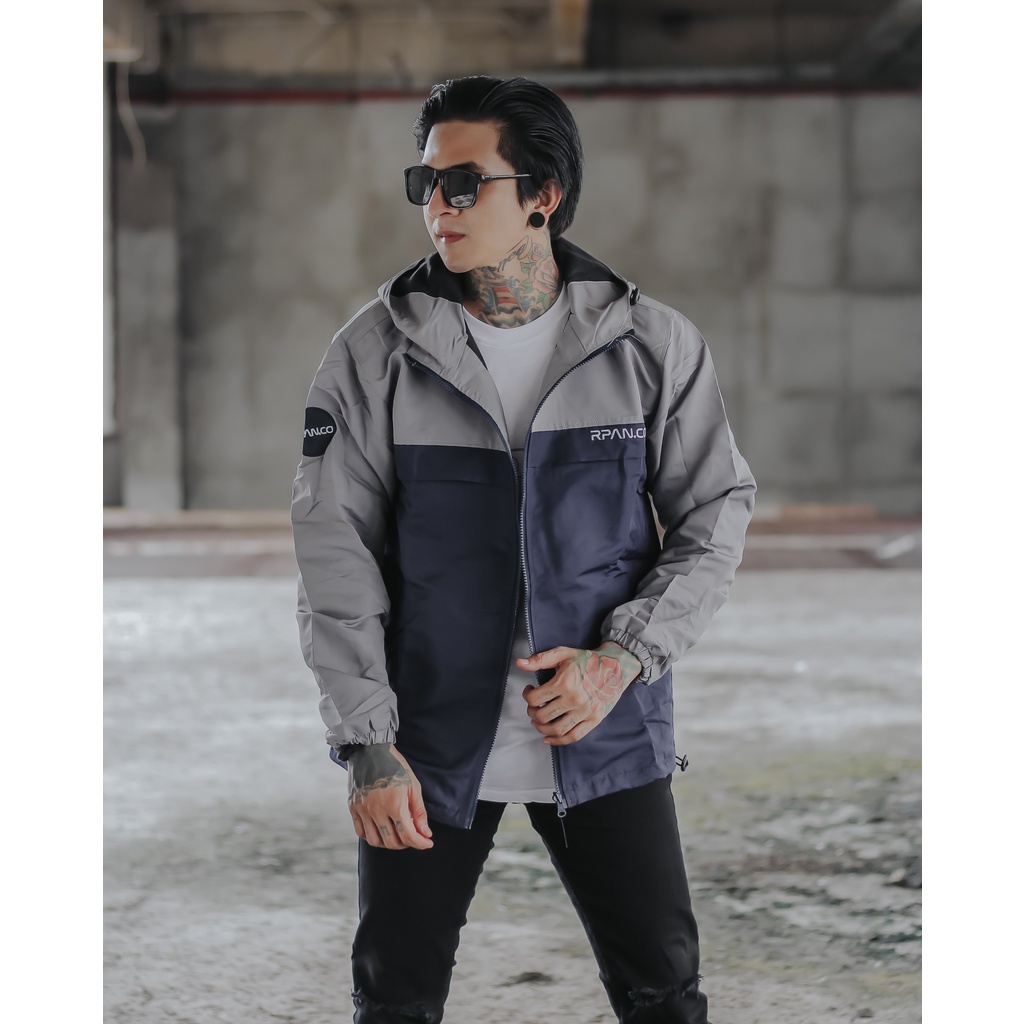 9Storeofficial Jaket Parasut Pria / Jaket Outdoor Olahraga Pria / Jaket Pendaki Gunung Pria / Jaket Kombinasi Taslan Hiking Pria.