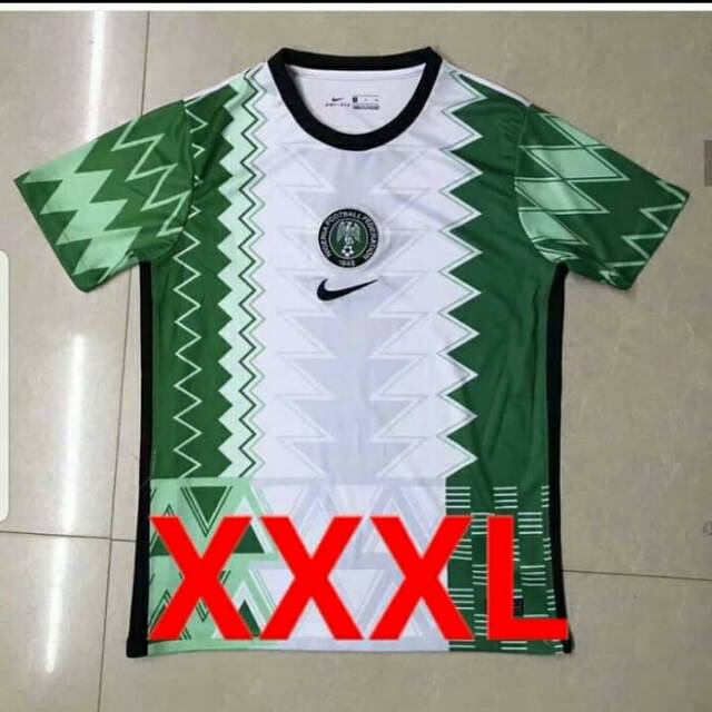 Jersey Baju  Bola  Timnas Nigeria Home Hijau Big  Size  Jumbo 