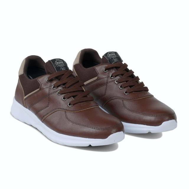 SEPATU SNEAKER CASUAL PRIA COCOES PROGRESO COKLAT