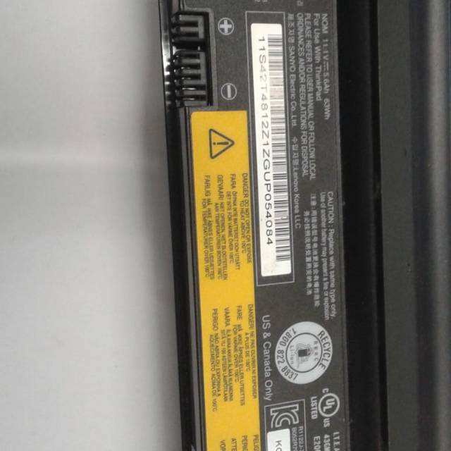 Baterai Laptop lenovo edge 13