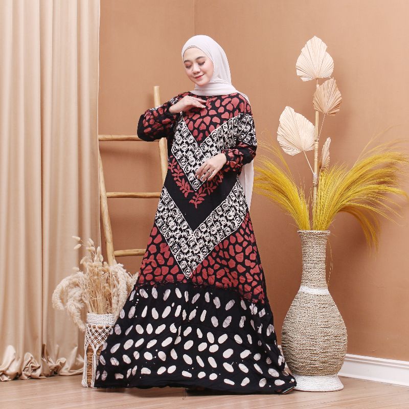 BISA COD // GAMIS TWILL RAYON JUMBO FIT TO XXXL LD 130 // HOMEY DRESS CANDI MEKAR