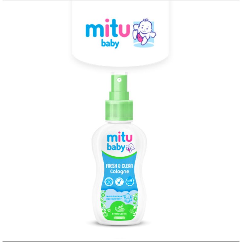 PARFUME / MINYAK WANGI ANAK - MITU BABY COLOGNE PINK/HIJAU 50/100 ML