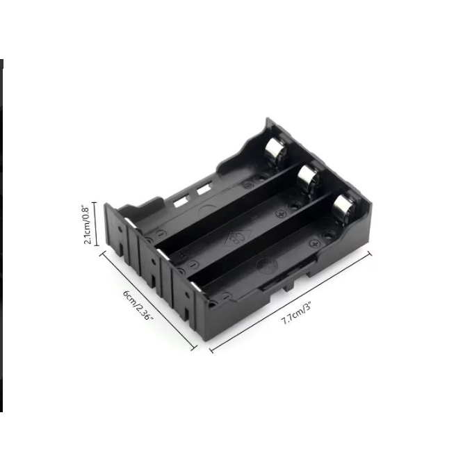 Holder Tempat Kotak Baterai Battery 18650 Plat Lempeng LEMPENGAN Pararel 3 Slot