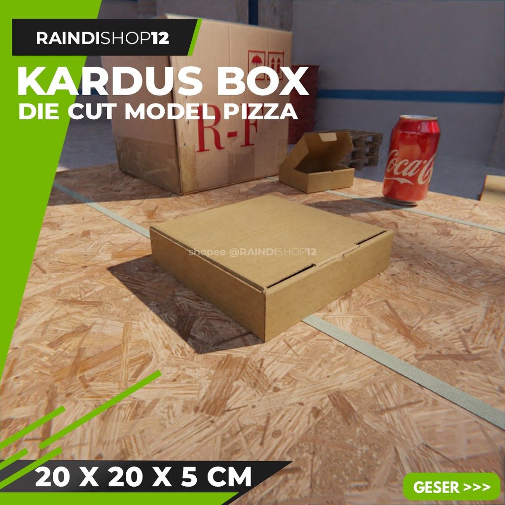 

BOX 20 X 20 X 5 CM KARDUS DIE CUT PIZZA KEMASAN PACKAGING KADO