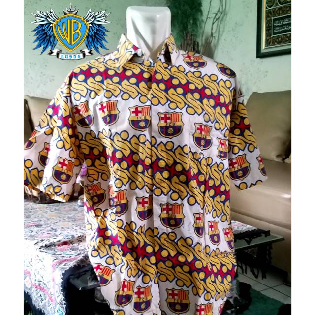 Kemeja Batik Bola Barcelona