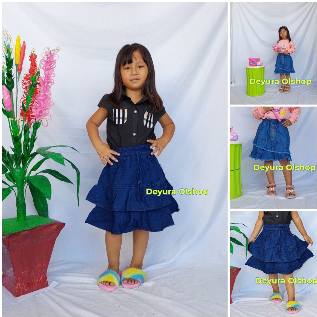 Rok jeans pendek anak 2-6tahun