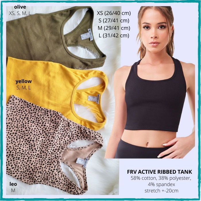 Tank Top Olahraga Wanita Murah Forever21 Active Ribbed 7 Warna
