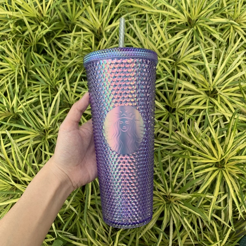 Tumbler Starbucks Blink / Bling / Studded Tumbler Studded Starbucks Bling Translucent Aurora Blue
