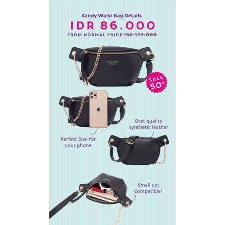 Candy Waist Bag Jims Honey Tas Waist Bag Wanita Murah Lucu 100% Original