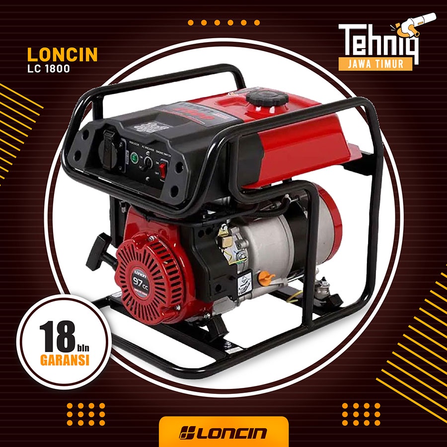 Gasoline Generator LONCIN LC 1800 Genset Generator Listrik 1000 Watt