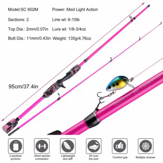 Joran Sougayilang warna pink (1pcs)