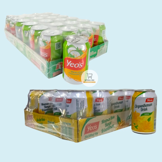 [1ctn] Yeos Drink Chrysanthemum/Wintermelon Kaleng 300ml Teh Bunga Krisan/Kundur Yeo's