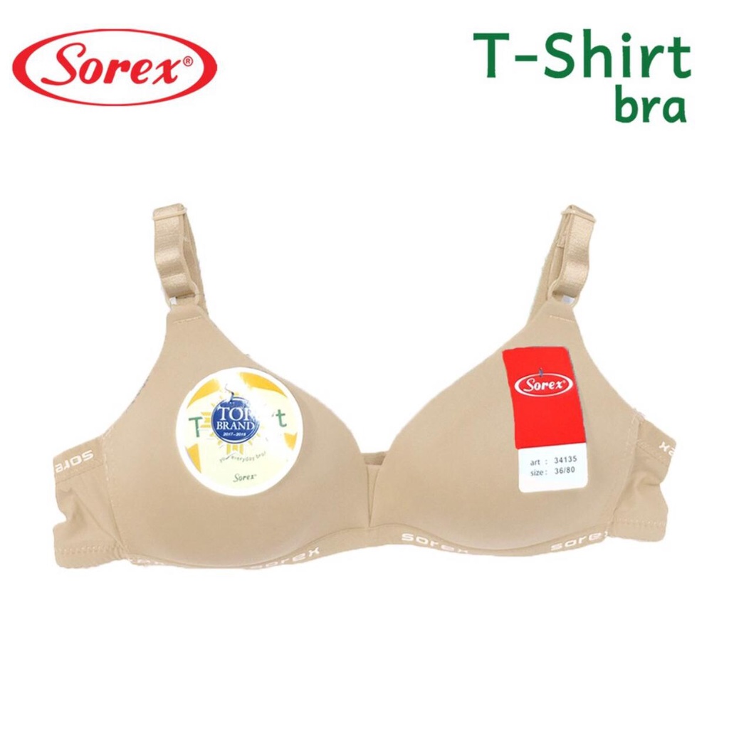 BRA BH Sorex 34135T-shirt || Bra Busa Sedang ORIGINAL FASHION  || Tanpa Kawat| Kait 3 Setara Cup B BH Harian