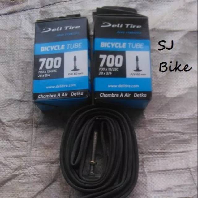 BAN DALAM SEPEDA FIXIE  700 × 19-23C PRESTA 60MM DELI SWALLOW LUCKY STONE