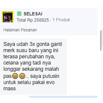 Evo Mass 912 Gram gr (2lbs) BPOM HALAL EVOMASS GAINER EVOLENE SUSU PROTEIN EVOMAS COKLAT HAZELNUT MAS MUSCLE OTOT EVOLEN EVOLINE EVOLIN PENAMBAH BERAT BADAN SERIES GAIN SUPLEMEN VANILA ICE CREAM VANILLA 912gram 912gr supplement