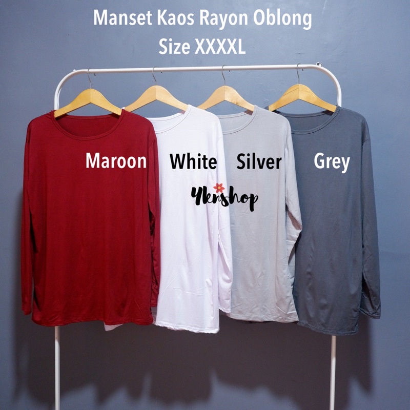 Manset Kaos Wanita bahan Rayon Oblong size Jumbo XXXXL