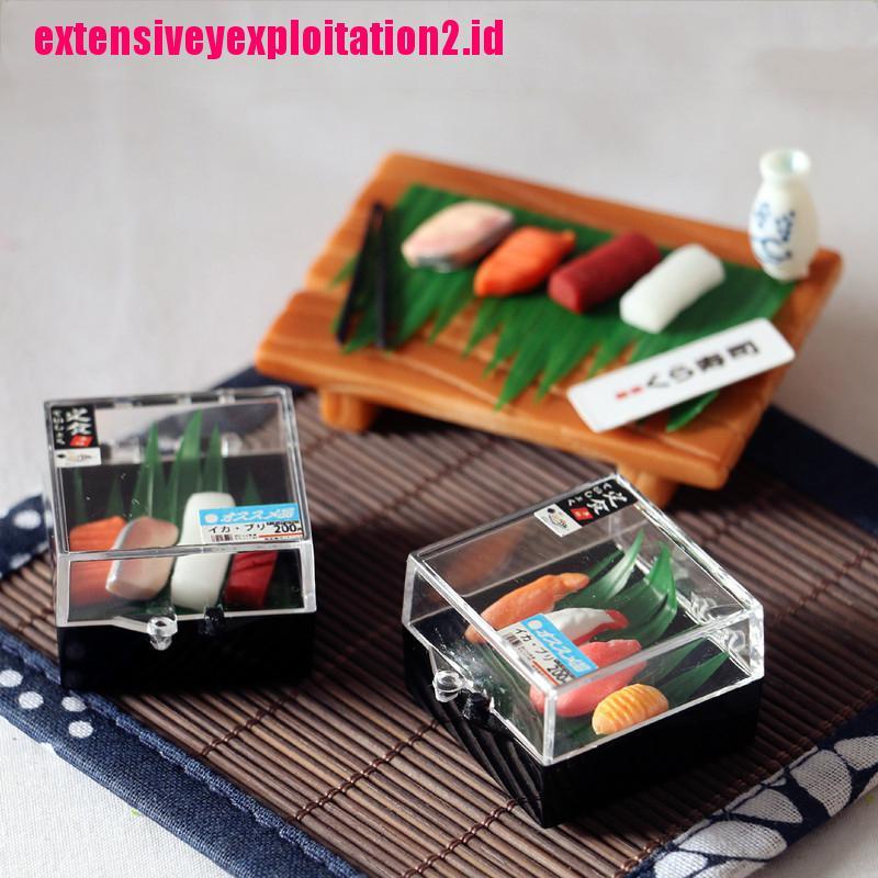 &lt; E2id &amp; &gt; Miniatur Sushi Jepang Skala 1: 6 Untuk Rumah Boneka