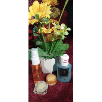 paket lengkap beauty skincare toner biru