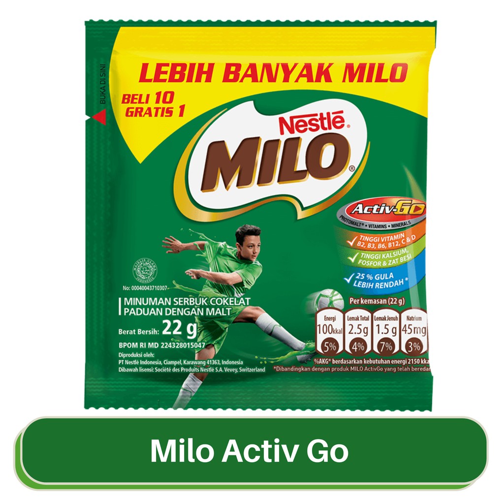 

Milo Activ Go 22g (Per Renceng 10)