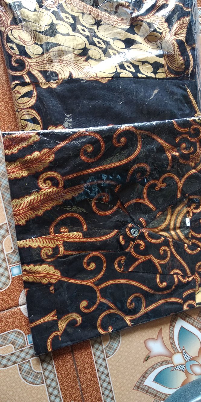 Maura Couple - Sania Ruffle Kuningan Batik Couple Ori Ndoro Jowi Dnt Garansi