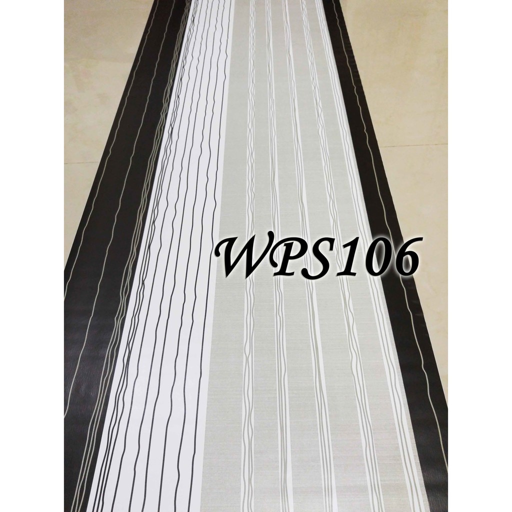 Wallpaper Dinding Black White Line ratudinding Stiker Dekorasi Tembok Motif Garis Hitam Putih WPS106