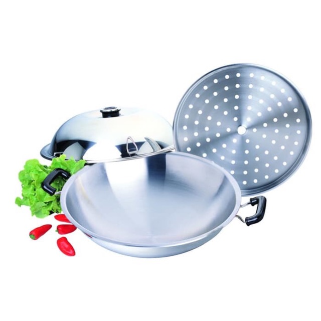Zebra Chinese Wok 38 cm / Kuali Wok Stainless 176201