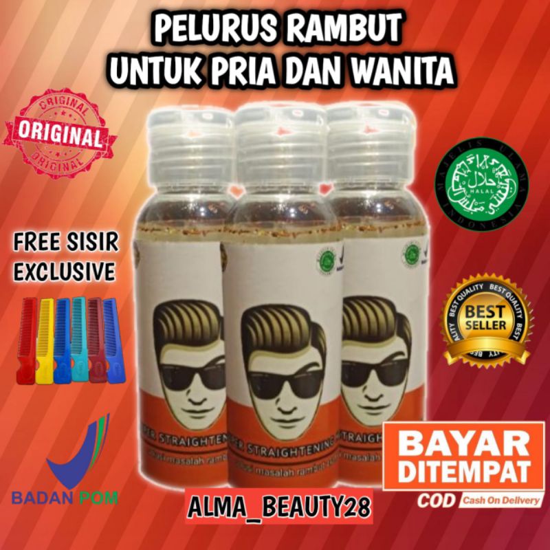 ( ISI 100 ML ) SUPER STRAIGHTENING HAIR PELURUS RAMBUT 100% PERMANEN PELURUS RAMBUT PRIA DAN WANITA 
