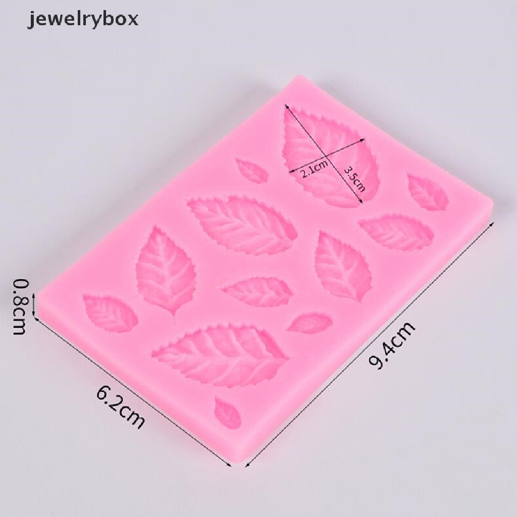 Cetakan Fondant Bentuk Daun Mawar Bahan Silikon Untuk Dekorasi Kue