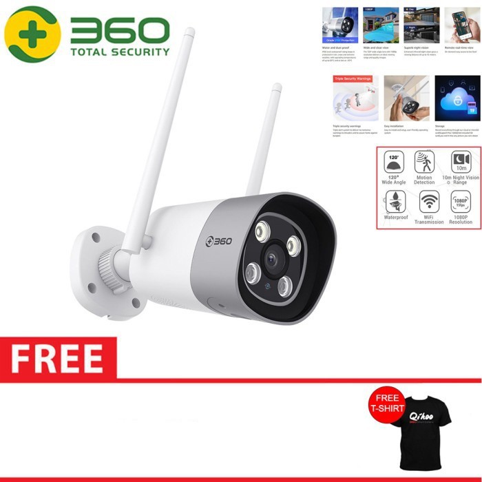 QIHOO D801 360 Smart IP Camera CCTV WIFI Outdoor Waterproof 1080p