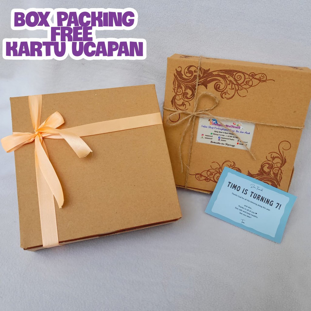 

BOX HAMPERS KOSONG / BOX PACKING FREE KARTU UCAPAN / KOTAK BUNGKUS KADO